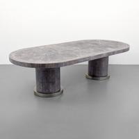 Monumental Ron Seff Shagreen Dining Table - Sold for $4,550 on 05-25-2019 (Lot 262).jpg